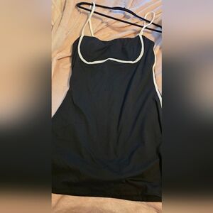 Black Athletic Dress With White Trim Large